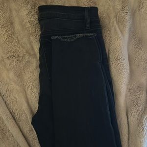 Cropped black denim jeans
